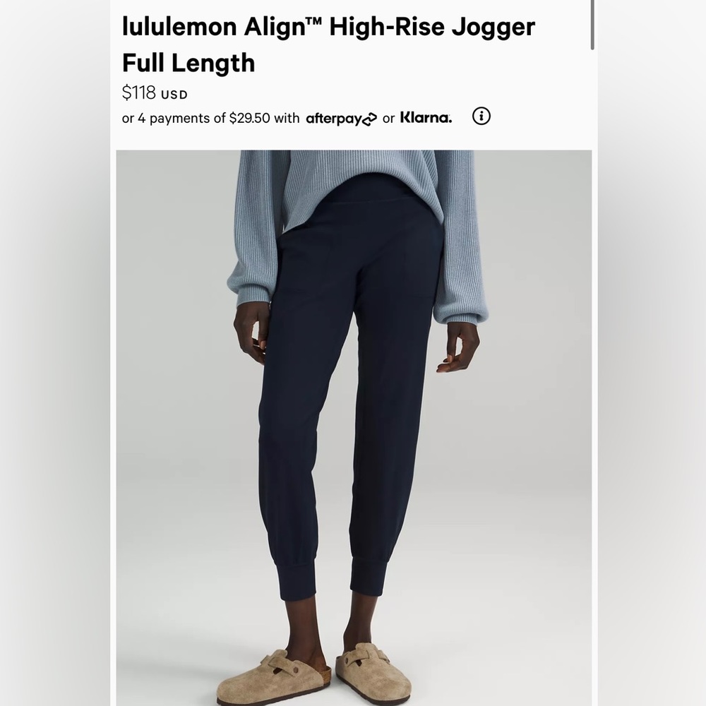 Lululemon Align Joggers, full length